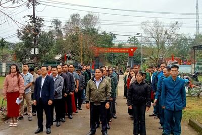 UBND xã Sơn cao tổ chức Lễ Chào cờ đầu năm 2025 xuân Ất Tỵ